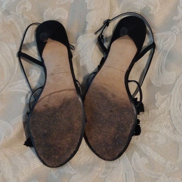 Max Studio Size 10M. Gorgeous Suede Leaves 4 inch Heels - Picture 3 of 5